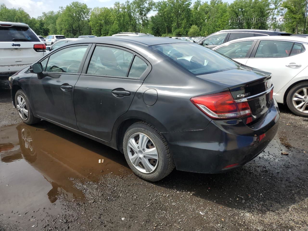 2013 Honda Civic Lx Black vin: 2HGFB2F5XDH515349