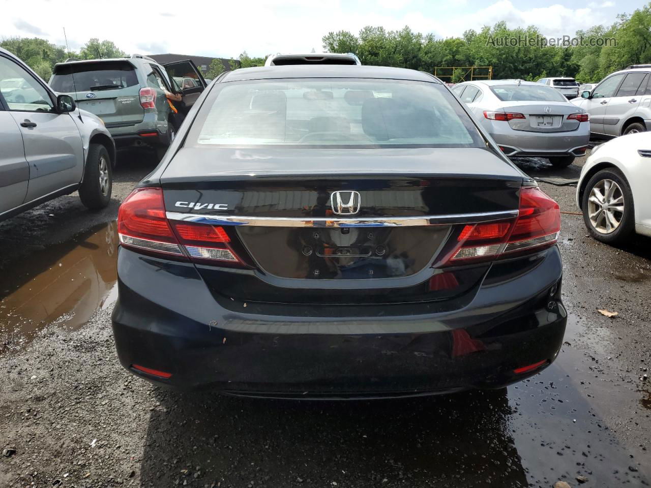 2013 Honda Civic Lx Black vin: 2HGFB2F5XDH515349