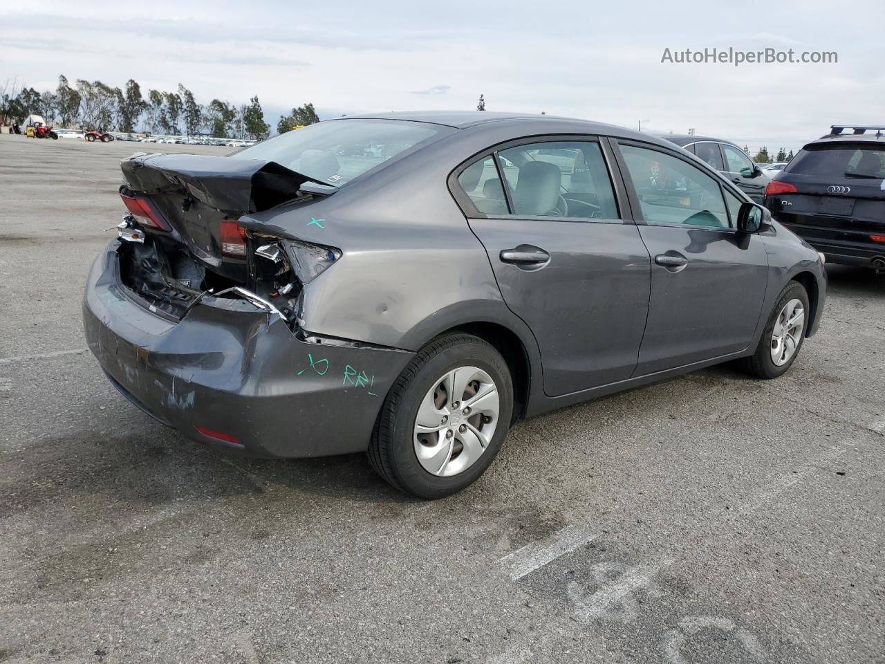 2013 Honda Civic Lx Charcoal vin: 2HGFB2F5XDH560369