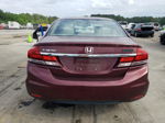 2013 Honda Civic Lx Burgundy vin: 2HGFB2F5XDH564650