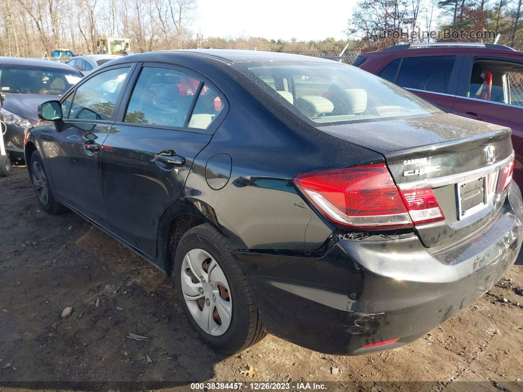 2013 Honda Civic Lx Black vin: 2HGFB2F5XDH565815