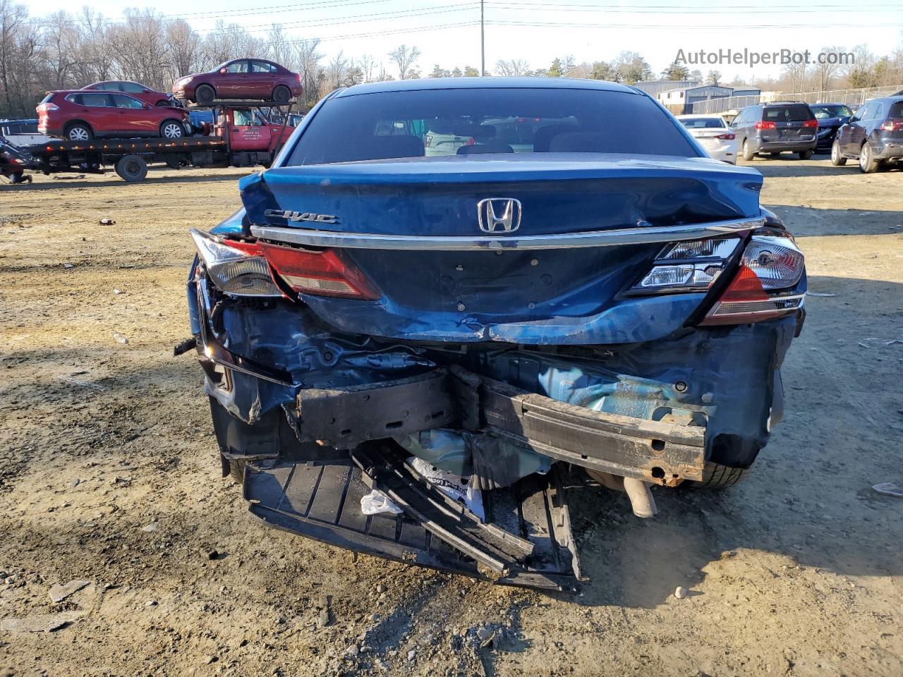 2013 Honda Civic Lx Blue vin: 2HGFB2F5XDH571744