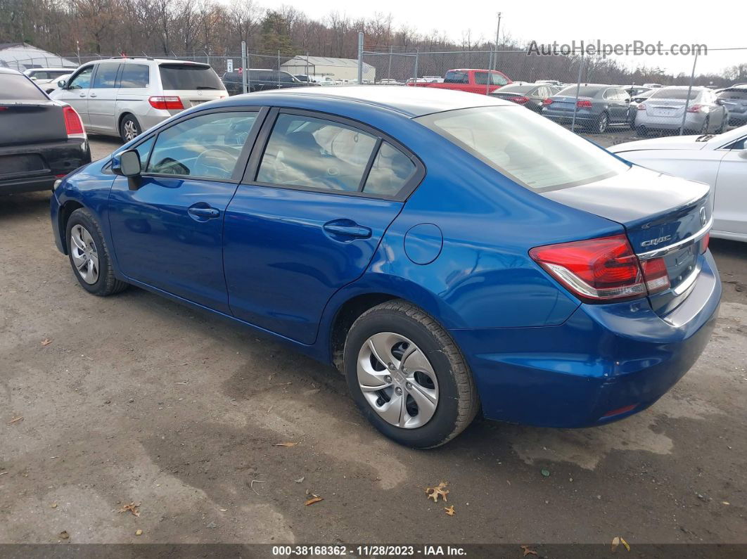 2013 Honda Civic Lx Blue vin: 2HGFB2F5XDH577351