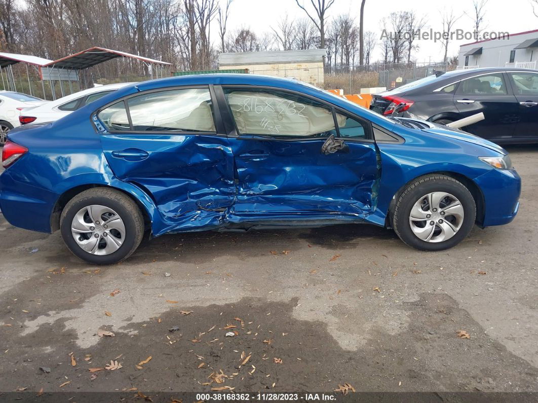 2013 Honda Civic Lx Blue vin: 2HGFB2F5XDH577351