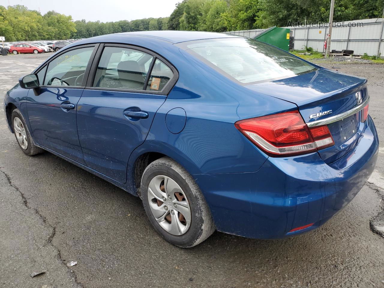 2014 Honda Civic Lx Blue vin: 2HGFB2F5XEH501422