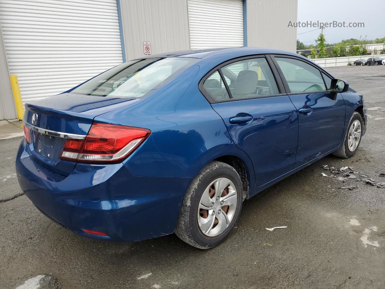 2014 Honda Civic Lx Blue vin: 2HGFB2F5XEH501422