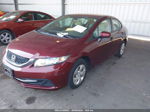 2014 Honda Civic Sedan Lx Maroon vin: 2HGFB2F5XEH519130