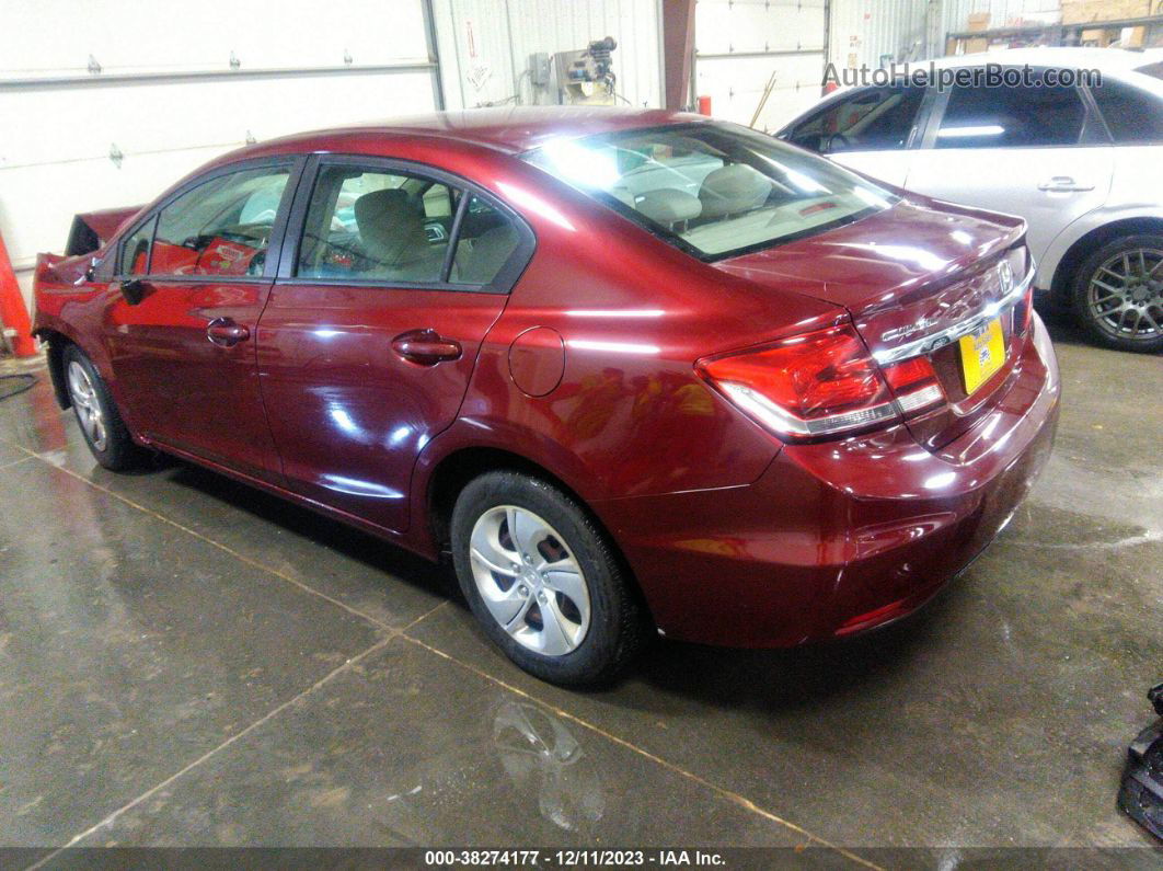 2014 Honda Civic Lx Темно-бордовый vin: 2HGFB2F5XEH519130