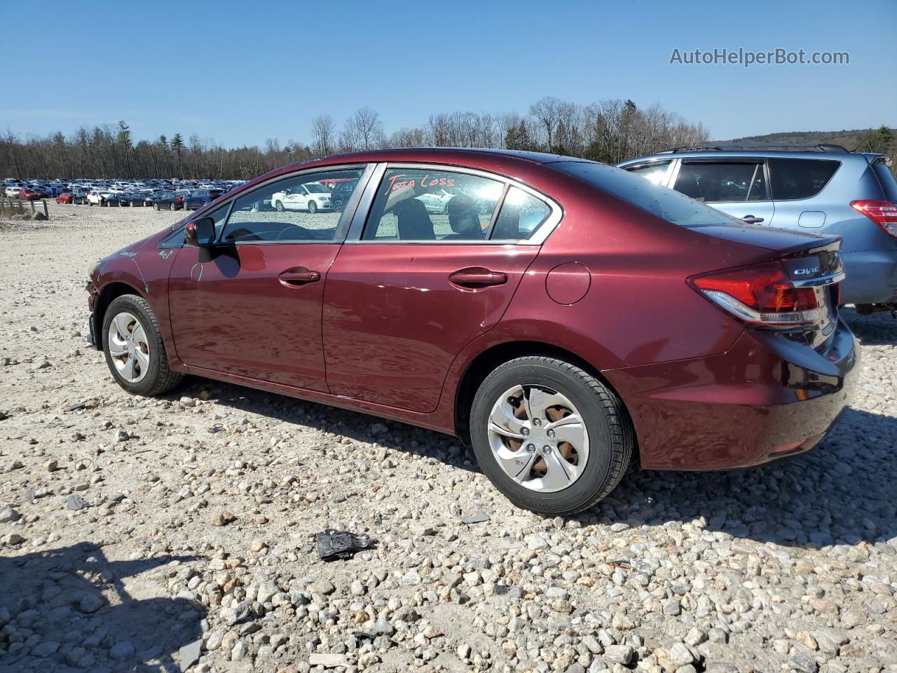 2014 Honda Civic Lx Maroon vin: 2HGFB2F5XEH519158