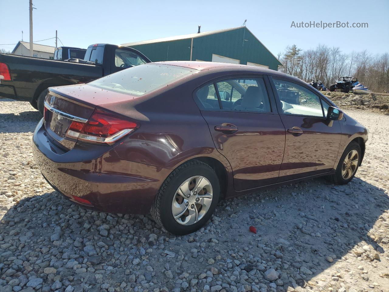 2014 Honda Civic Lx Maroon vin: 2HGFB2F5XEH519158