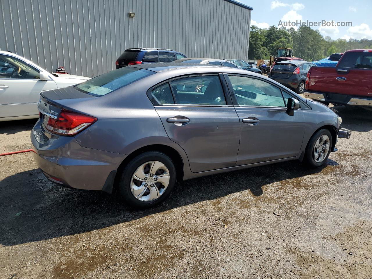 2014 Honda Civic Lx Gray vin: 2HGFB2F5XEH530645