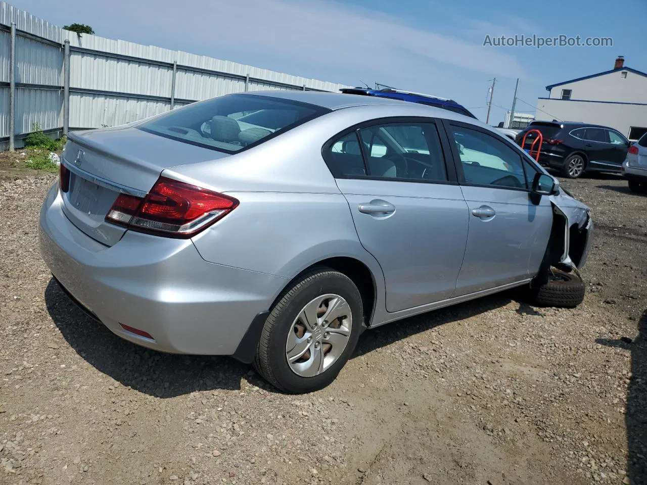 2014 Honda Civic Lx Silver vin: 2HGFB2F5XEH549051