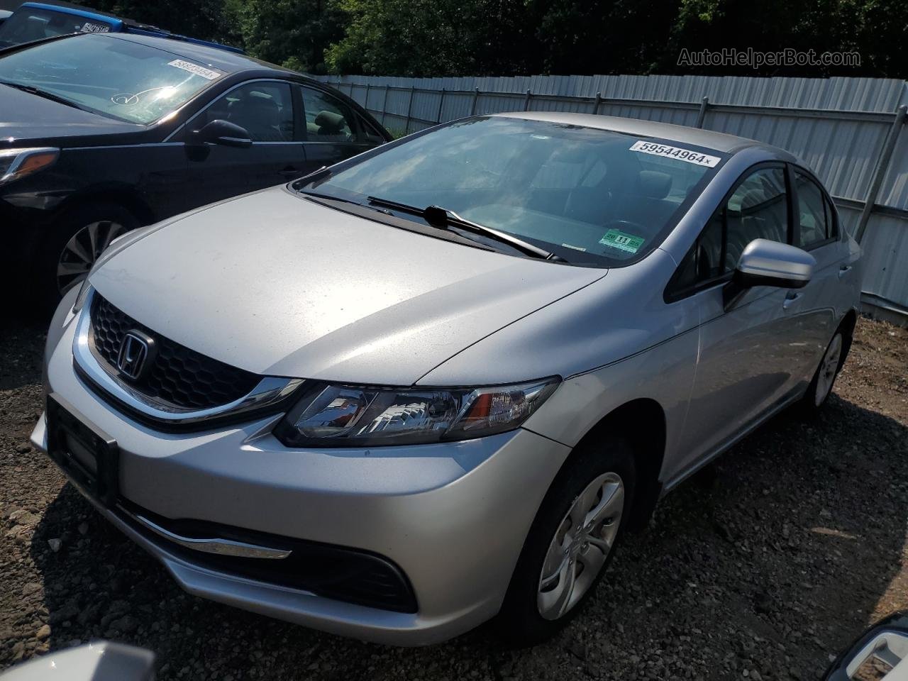 2014 Honda Civic Lx Silver vin: 2HGFB2F5XEH549051