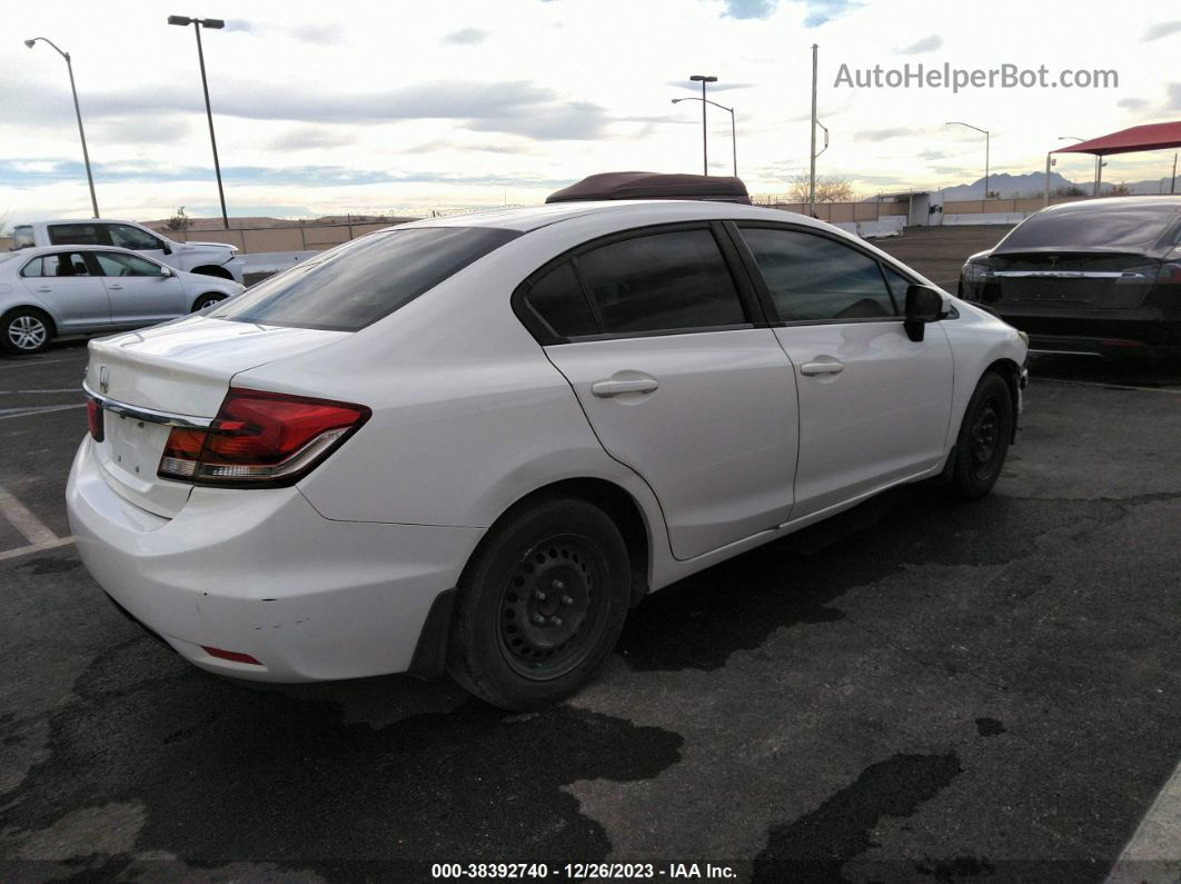 2015 Honda Civic Lx White vin: 2HGFB2F5XFH530257