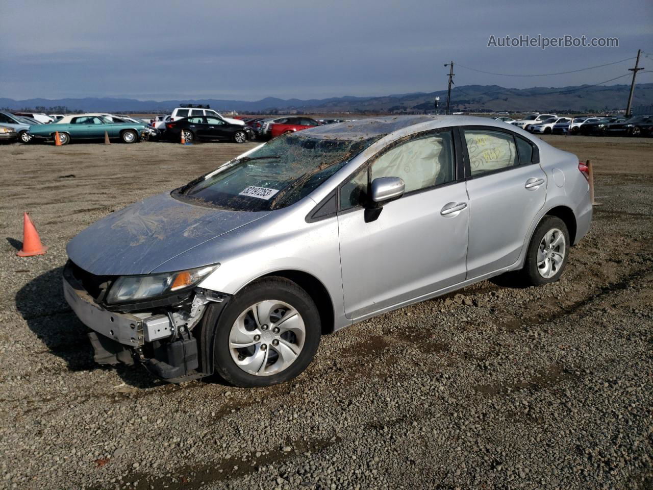 2015 Honda Civic Lx Silver vin: 2HGFB2F5XFH533434