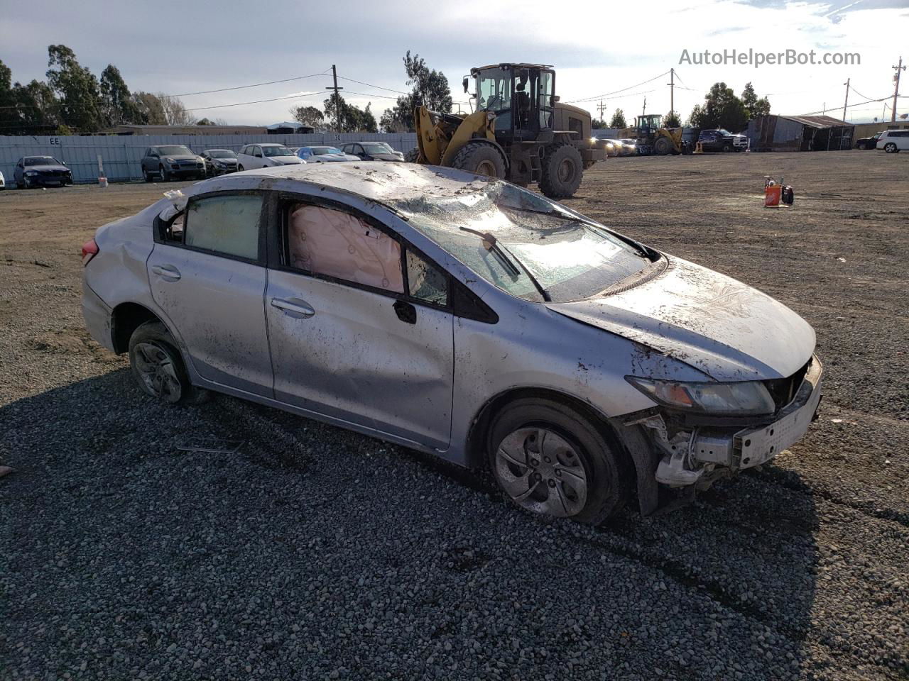 2015 Honda Civic Lx Silver vin: 2HGFB2F5XFH533434