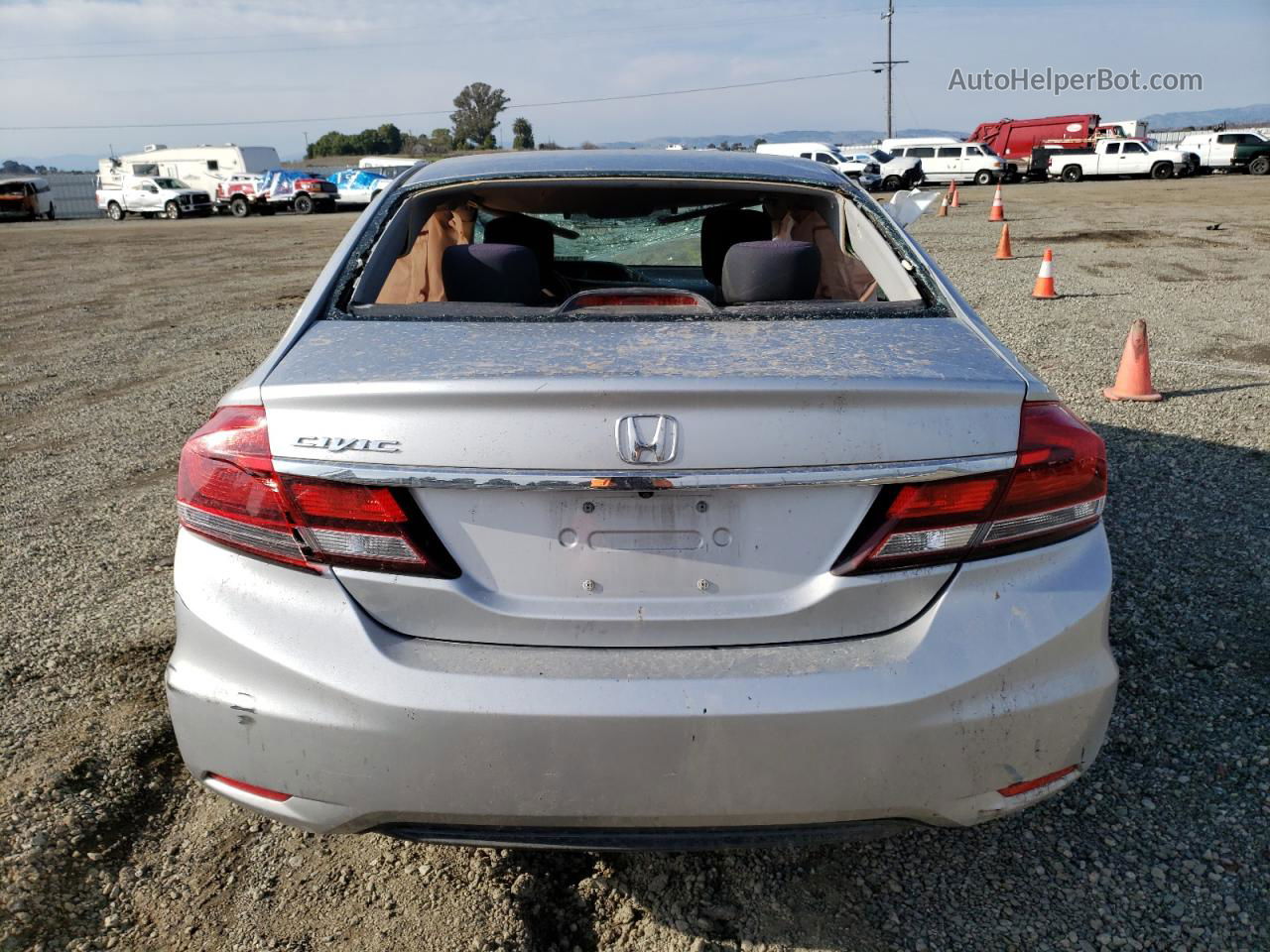 2015 Honda Civic Lx Silver vin: 2HGFB2F5XFH533434