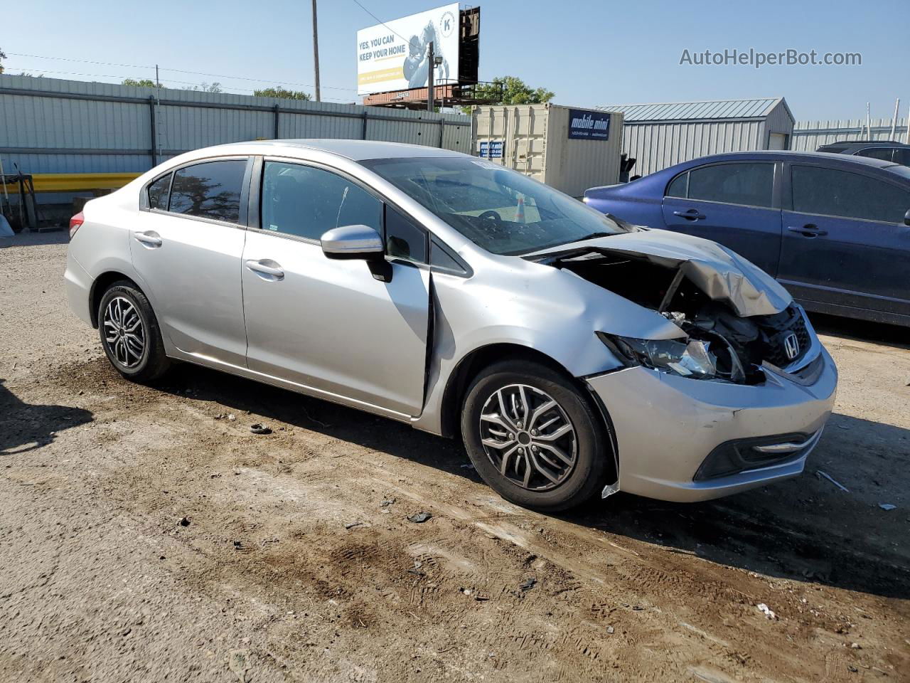 2015 Honda Civic Lx Silver vin: 2HGFB2F5XFH533448