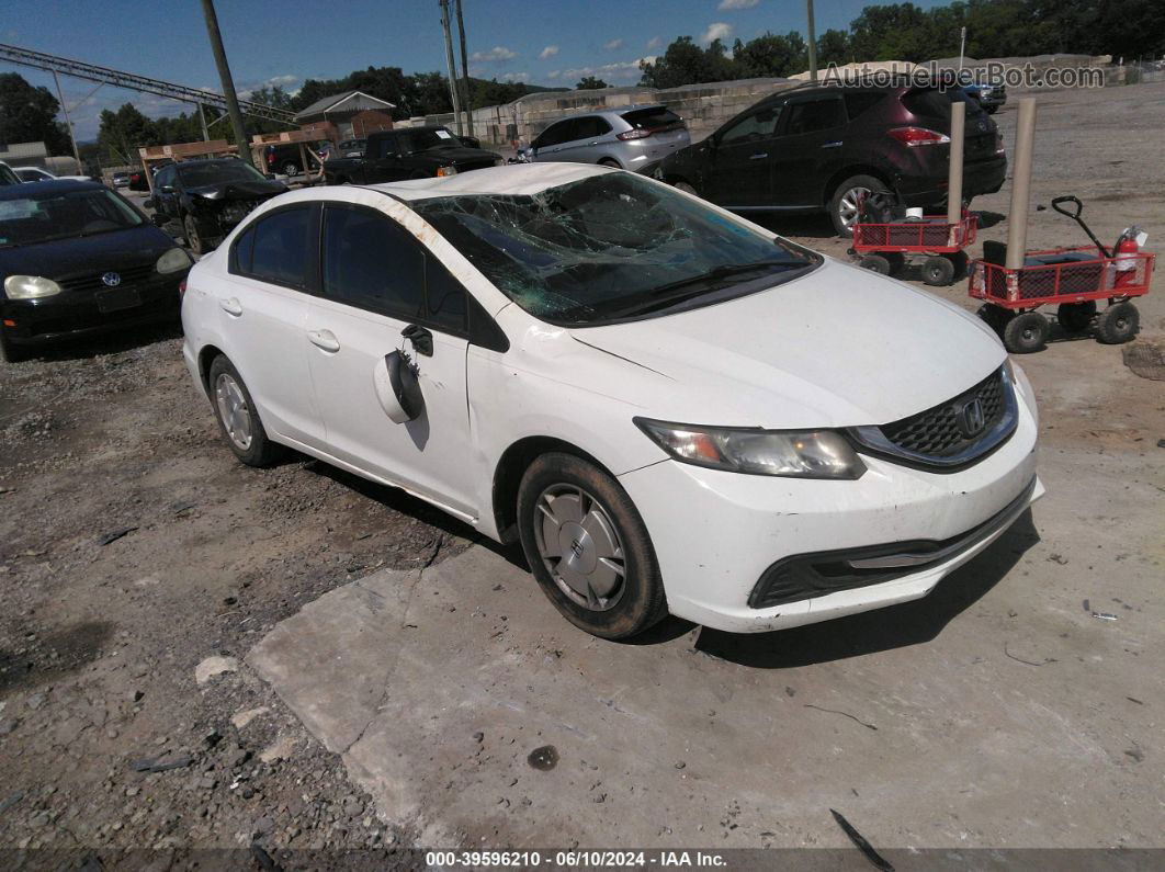 2013 Honda Civic Hf White vin: 2HGFB2F64DH547982