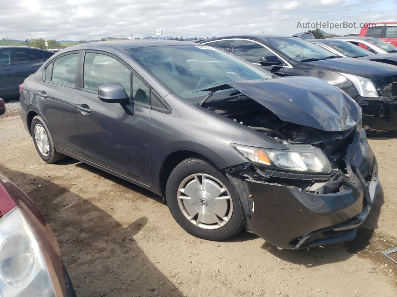 2013 Honda Civic Hf Gray vin: 2HGFB2F65DH531743