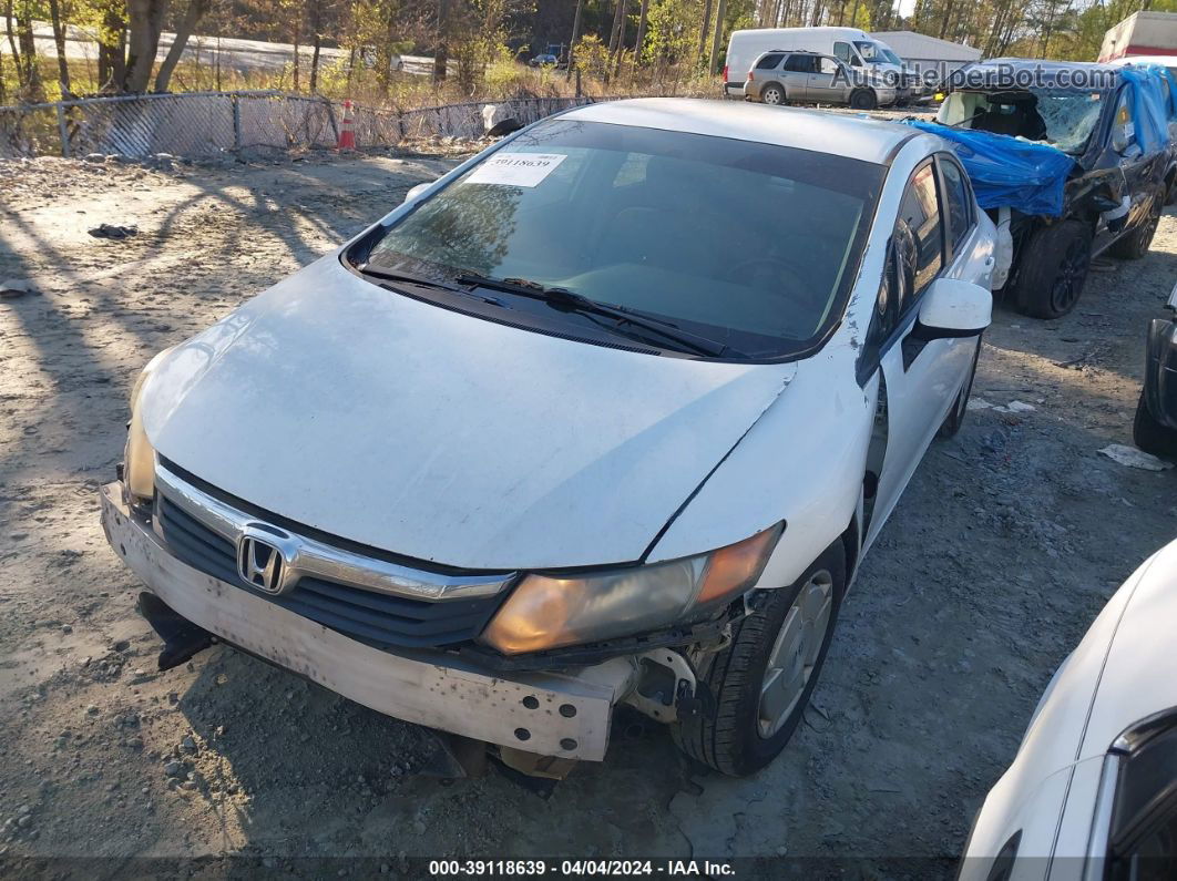 2012 Honda Civic Hf White vin: 2HGFB2F67CH547201