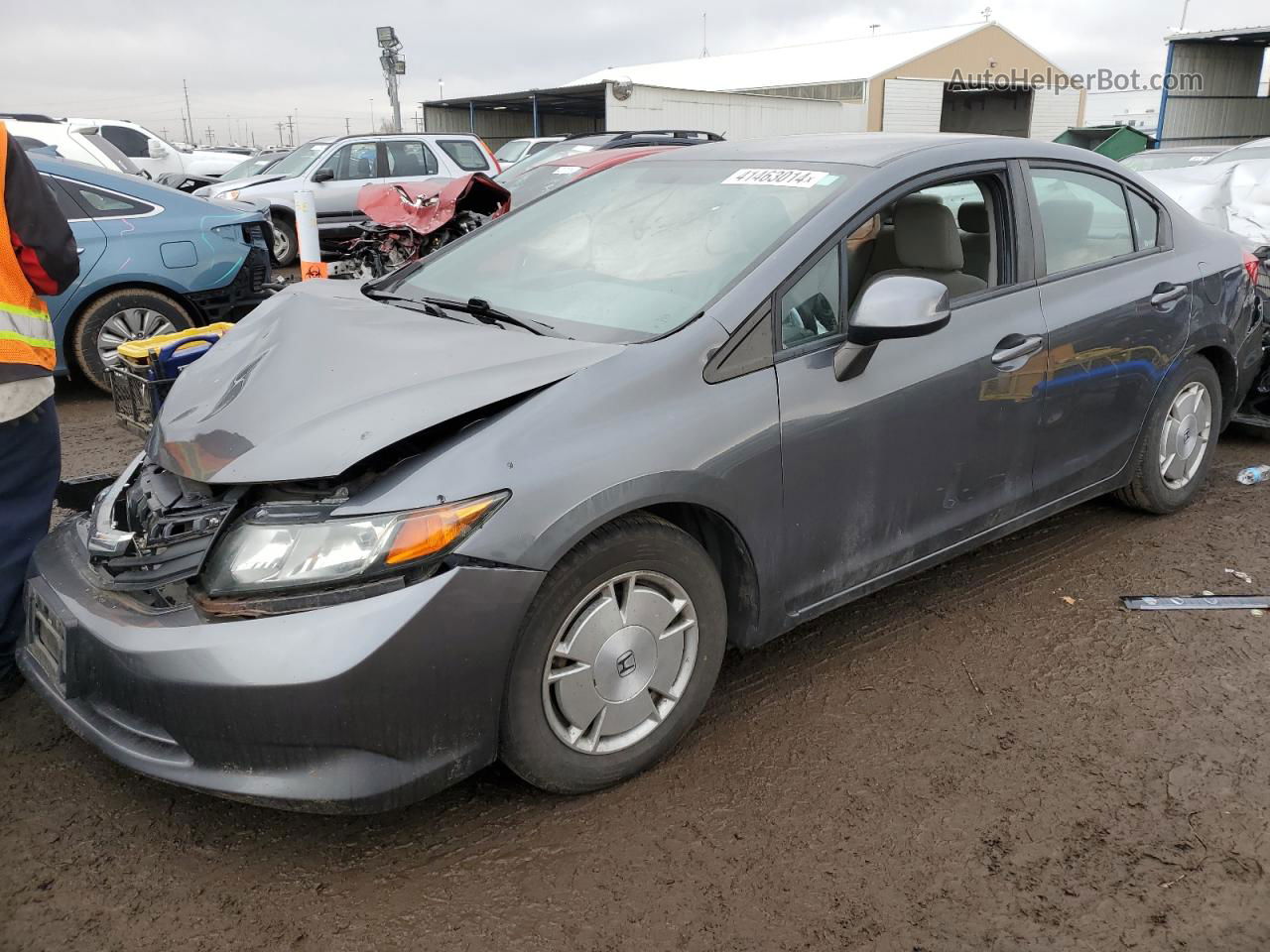 2012 Honda Civic Hf Gray vin: 2HGFB2F6XCH319113