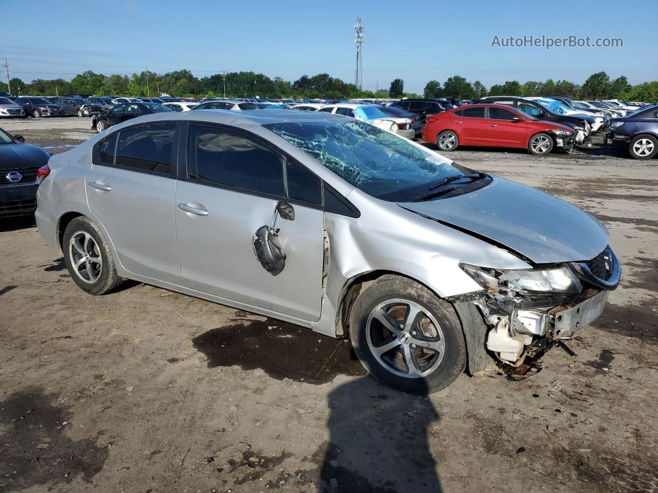 2015 Honda Civic Se Silver vin: 2HGFB2F72FH566784