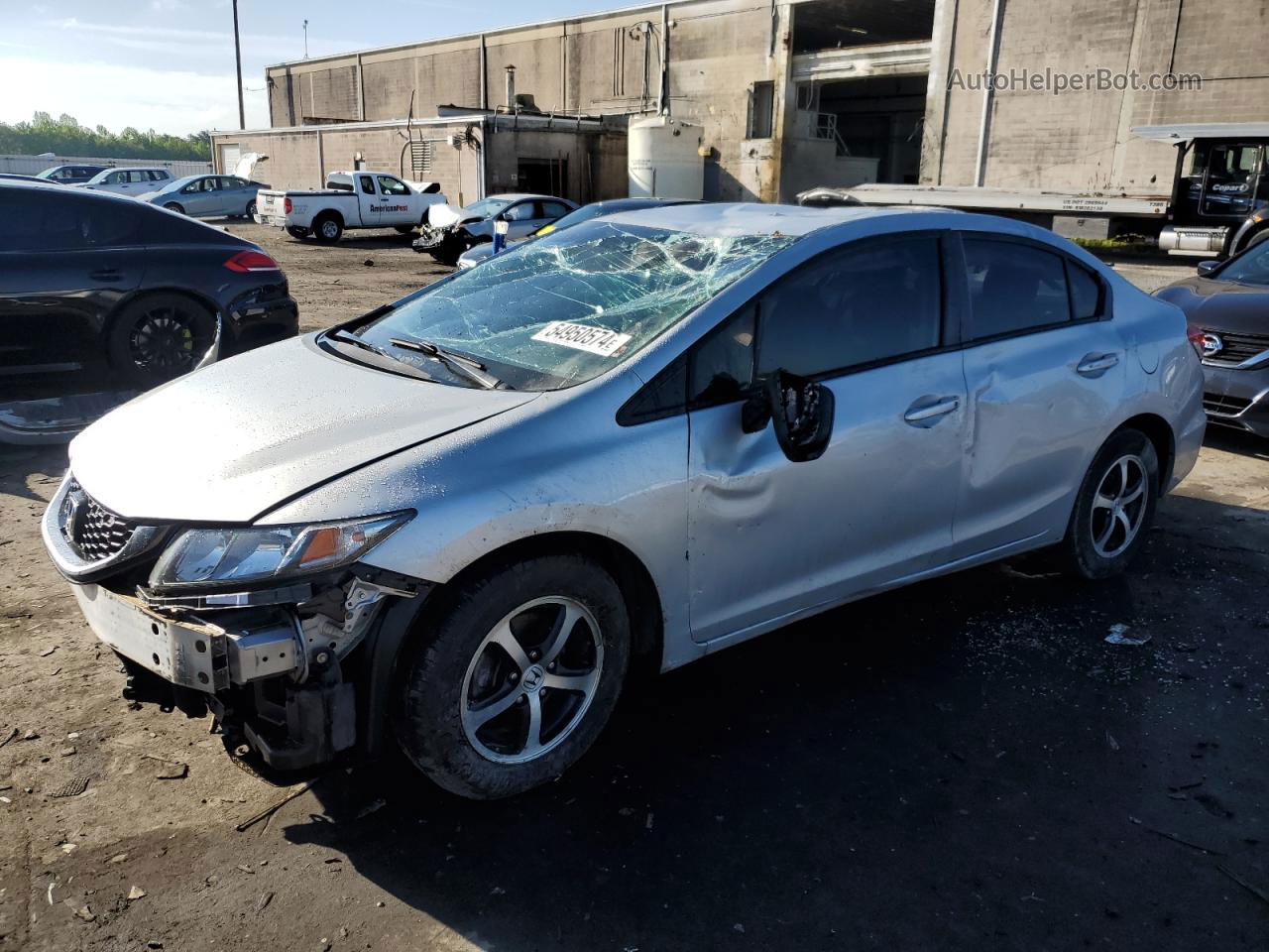 2015 Honda Civic Se Silver vin: 2HGFB2F72FH566784