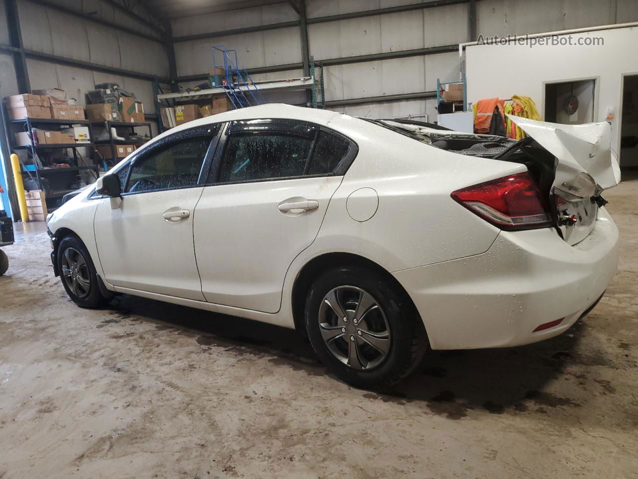 2013 Honda Civic Touring White vin: 2HGFB2F73DH102741