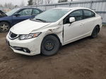 2013 Honda Civic Touring White vin: 2HGFB2F74DH108984