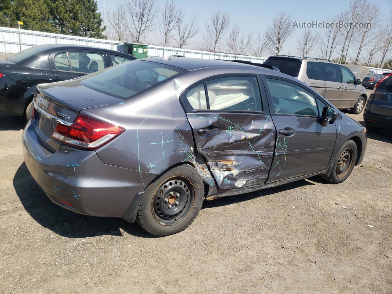 2015 Honda Civic Se Gray vin: 2HGFB2F77FH017601