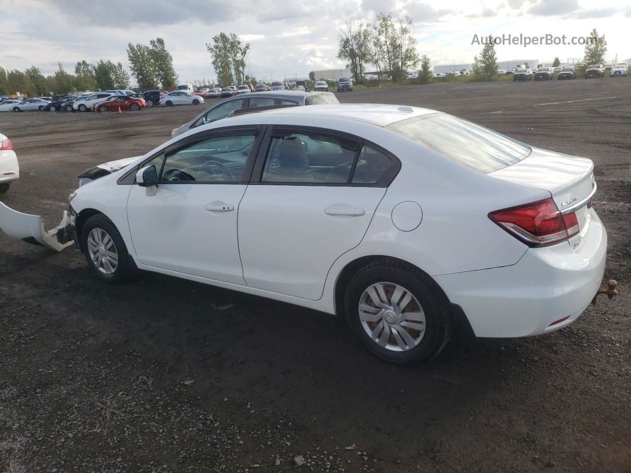 2014 Honda Civic Touring White vin: 2HGFB2F7XEH005134