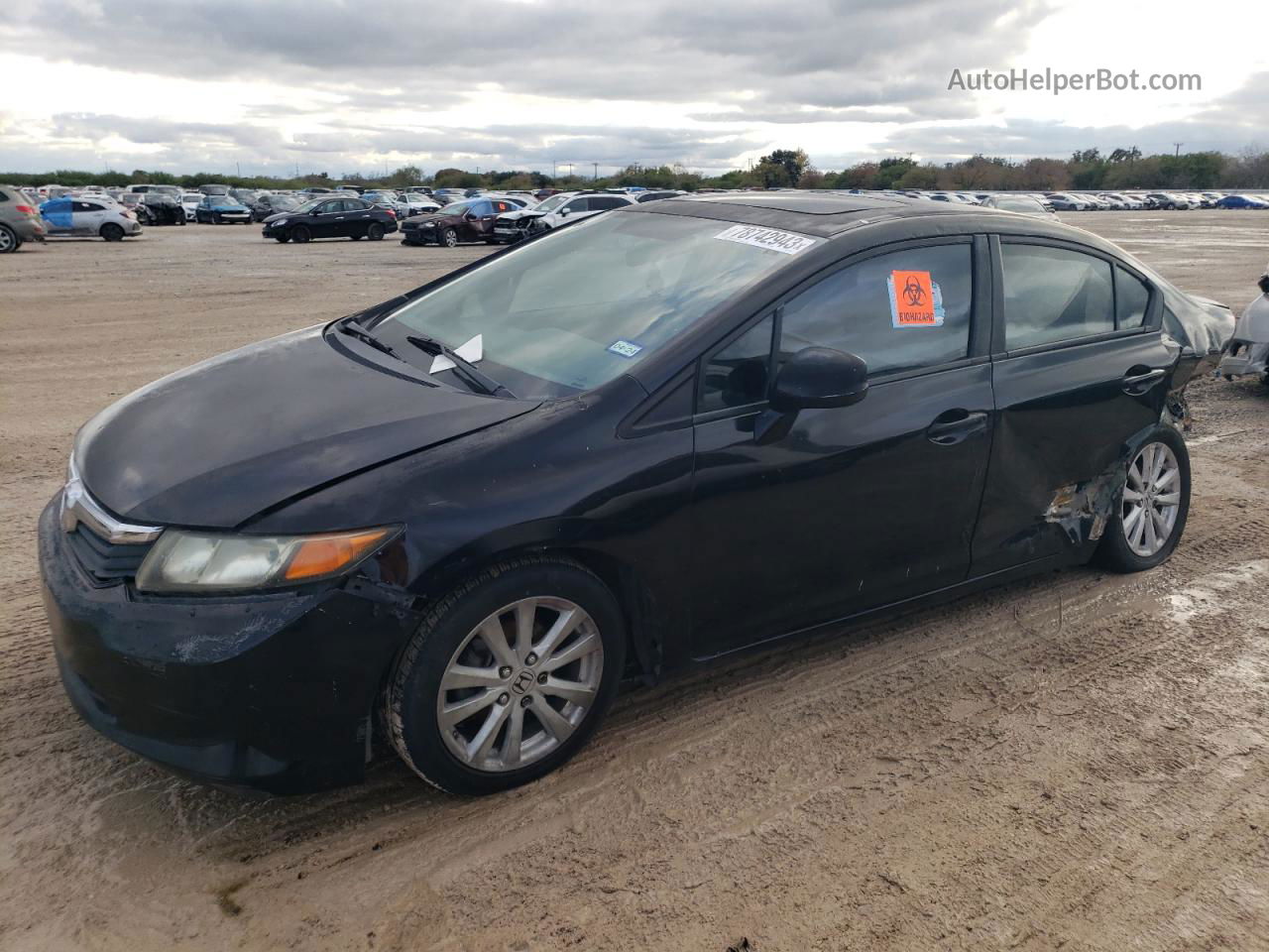 2012 Honda Civic Ex Черный vin: 2HGFB2F80CH524876