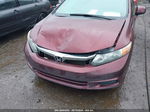 2012 Honda Civic Ex Burgundy vin: 2HGFB2F81CH553853