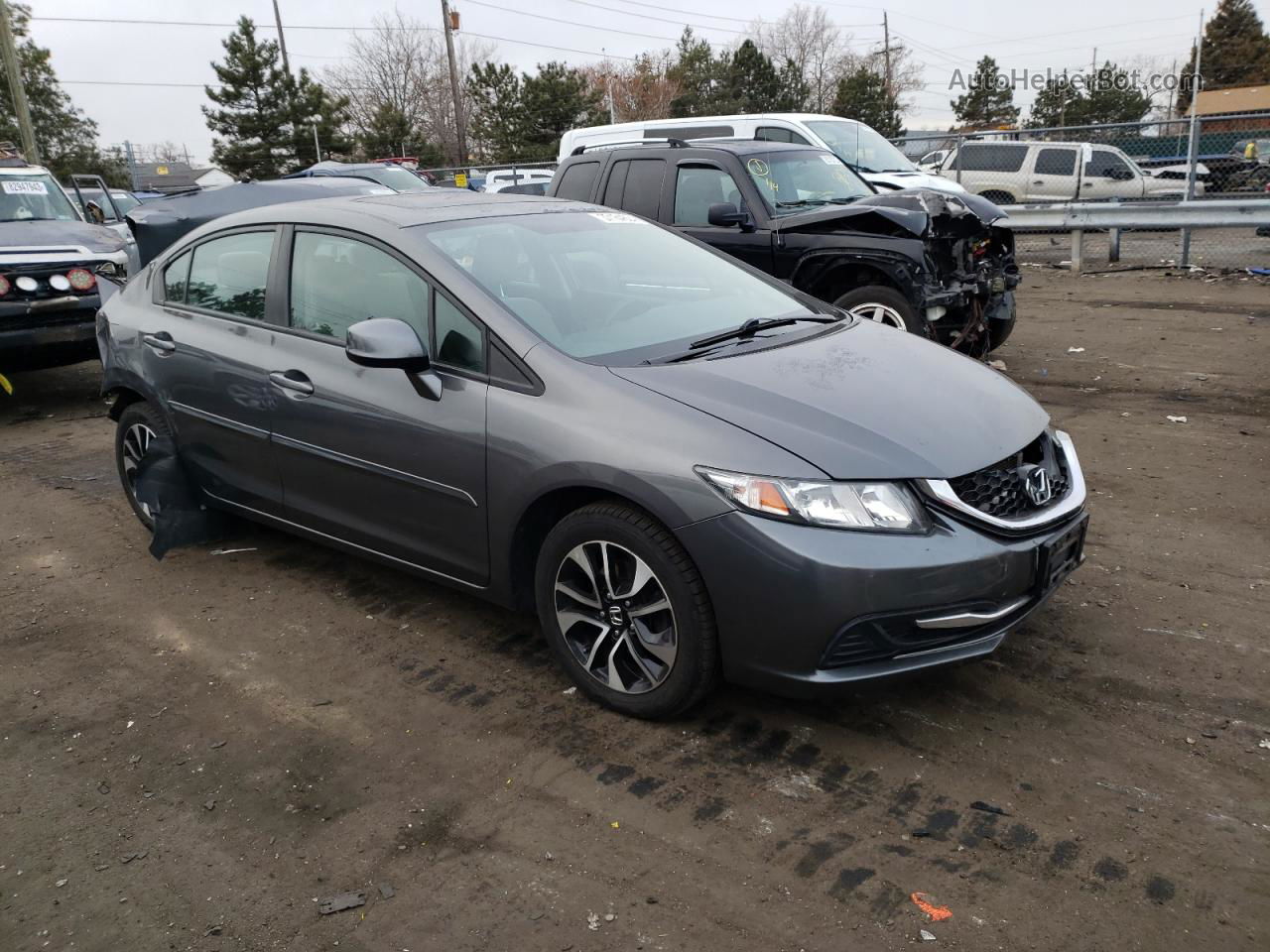 2013 Honda Civic Ex Серый vin: 2HGFB2F81DH517274