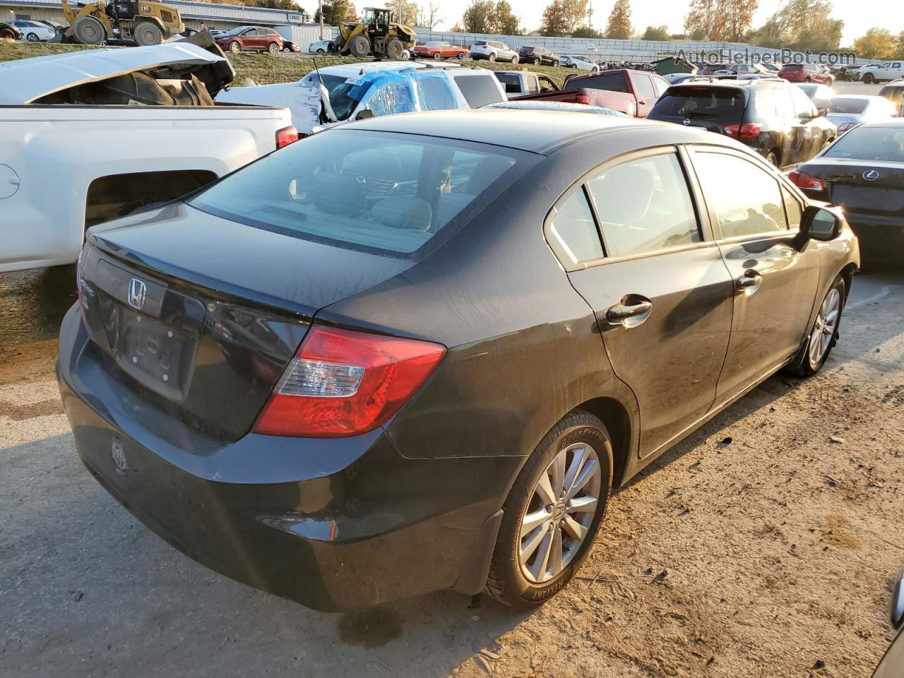 2012 Honda Civic Ex Черный vin: 2HGFB2F82CH505133