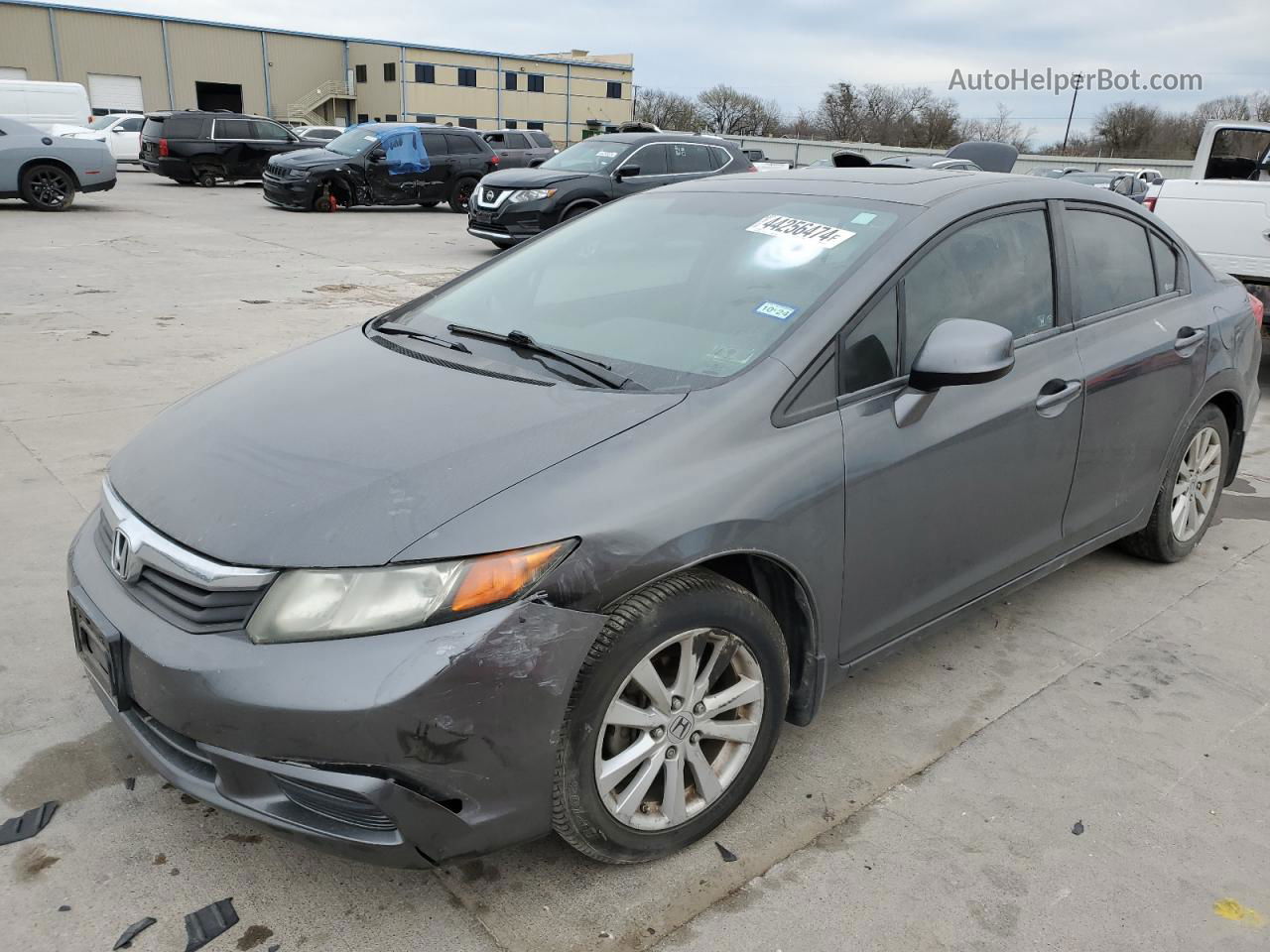 2012 Honda Civic Ex Charcoal vin: 2HGFB2F82CH527911