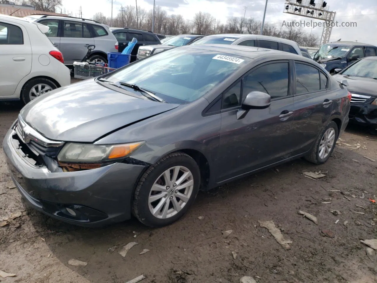 2012 Honda Civic Ex Charcoal vin: 2HGFB2F83CH517940