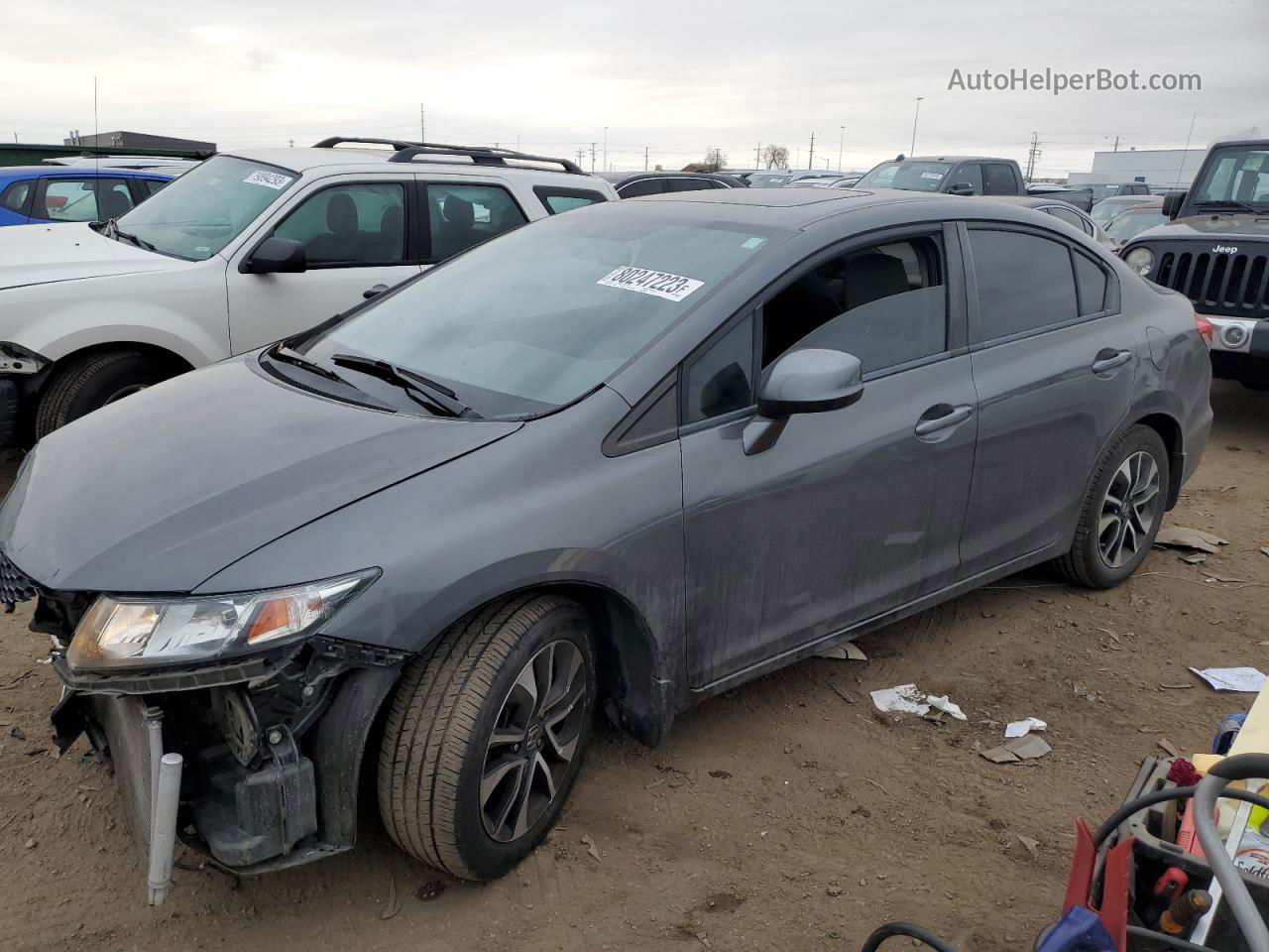 2013 Honda Civic Ex Серый vin: 2HGFB2F83DH516899