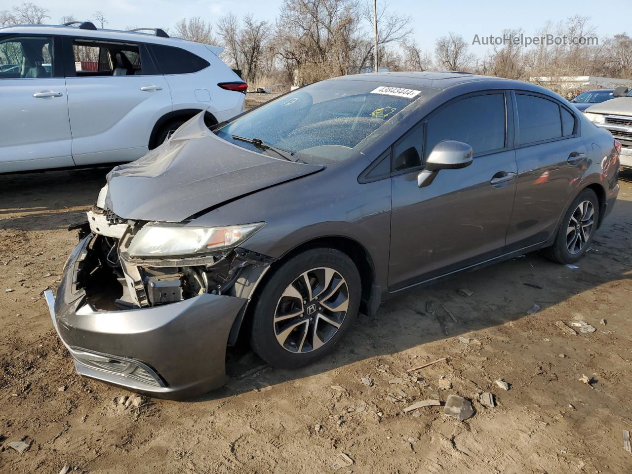 2013 Honda Civic Ex Gray vin: 2HGFB2F83DH531502