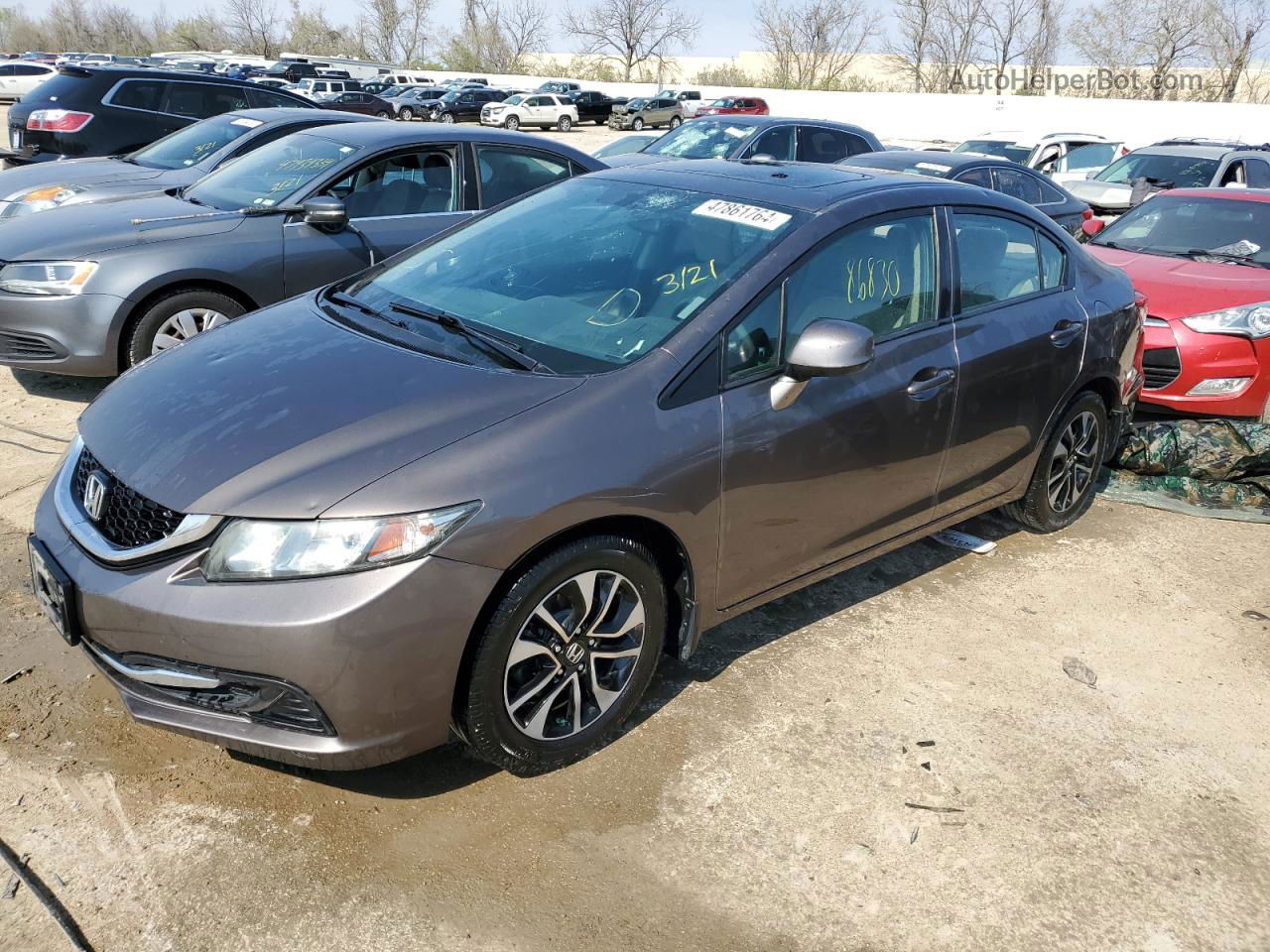 2013 Honda Civic Ex Gray vin: 2HGFB2F84DH543528