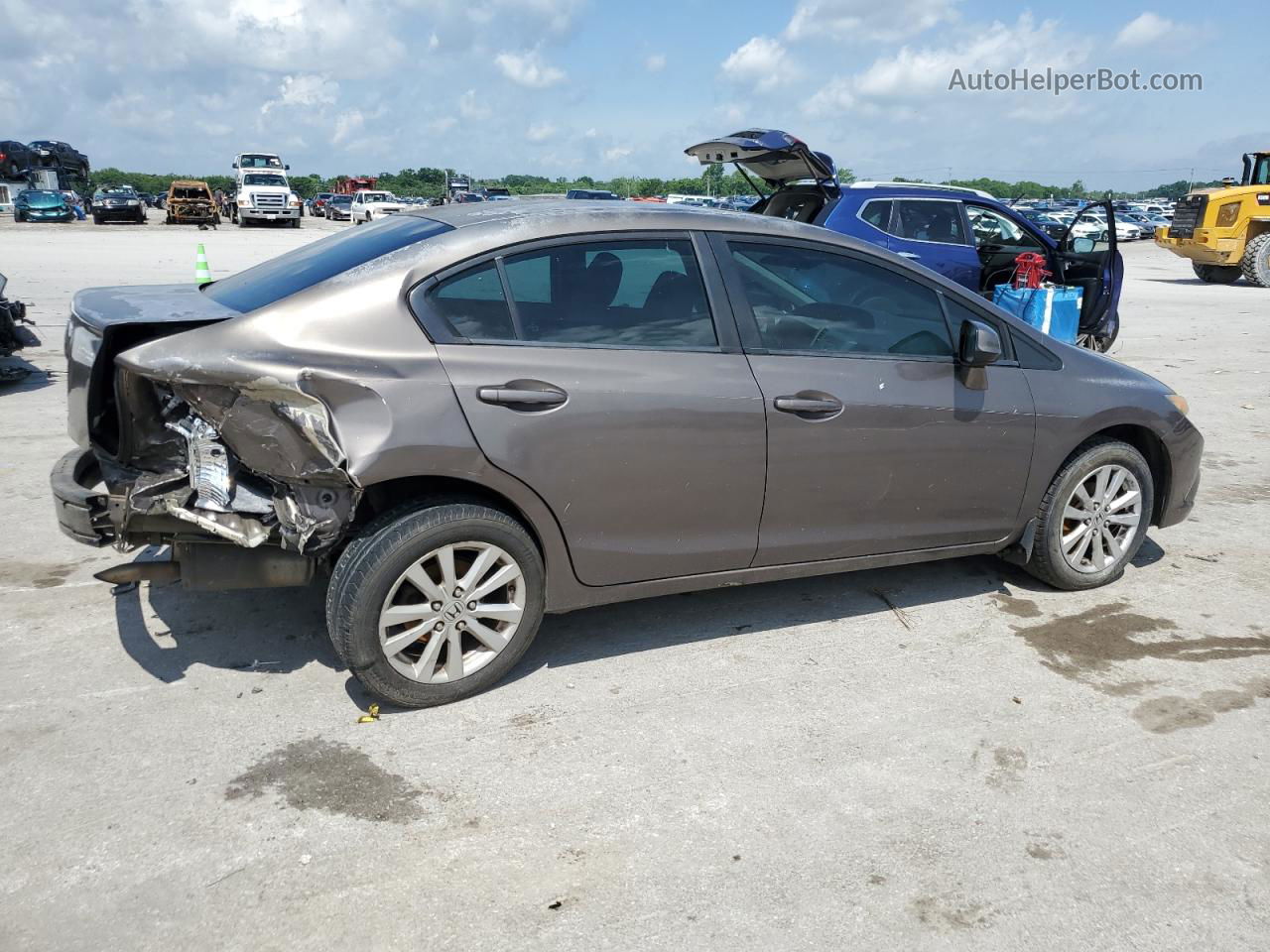 2012 Honda Civic Ex Gray vin: 2HGFB2F85CH500976