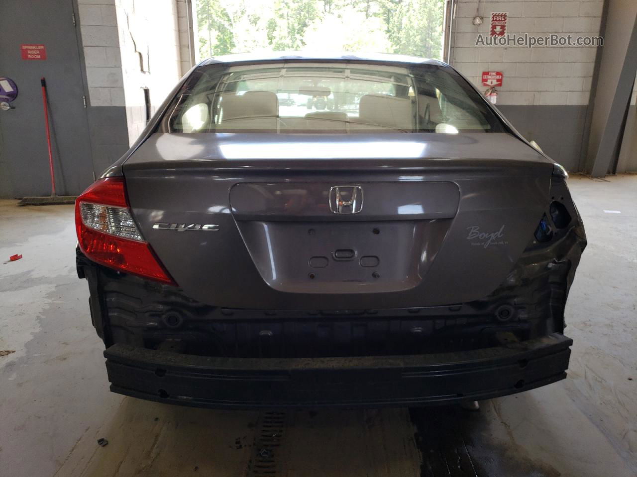 2012 Honda Civic Ex Gray vin: 2HGFB2F85CH535419