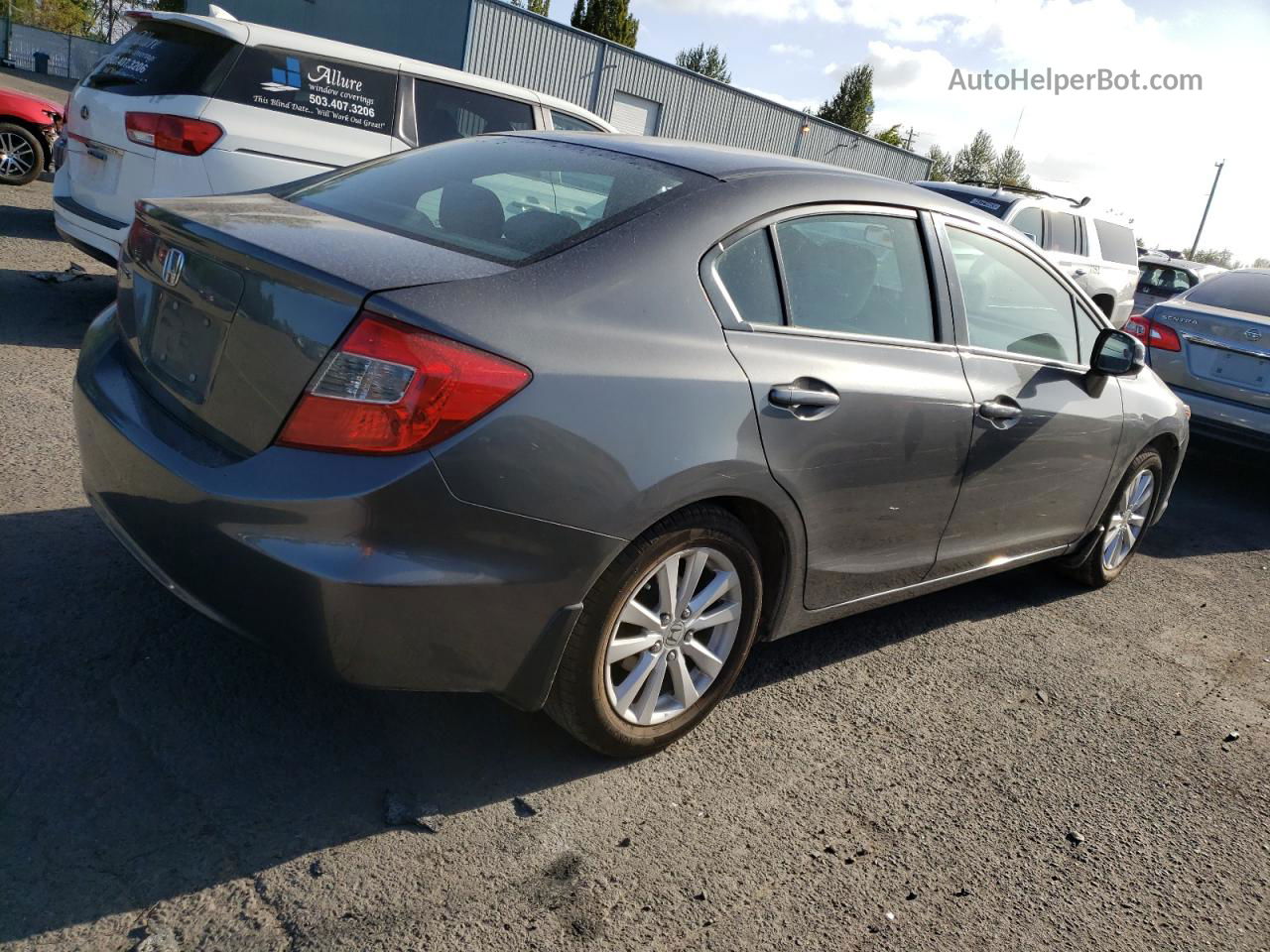 2012 Honda Civic Ex Gray vin: 2HGFB2F86CH313617