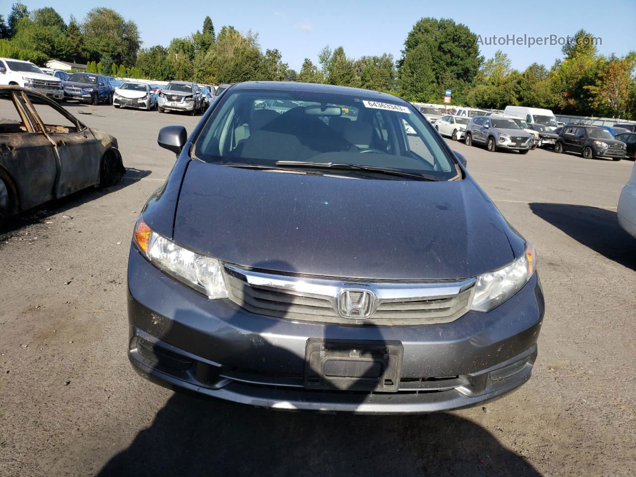 2012 Honda Civic Ex Gray vin: 2HGFB2F86CH313617