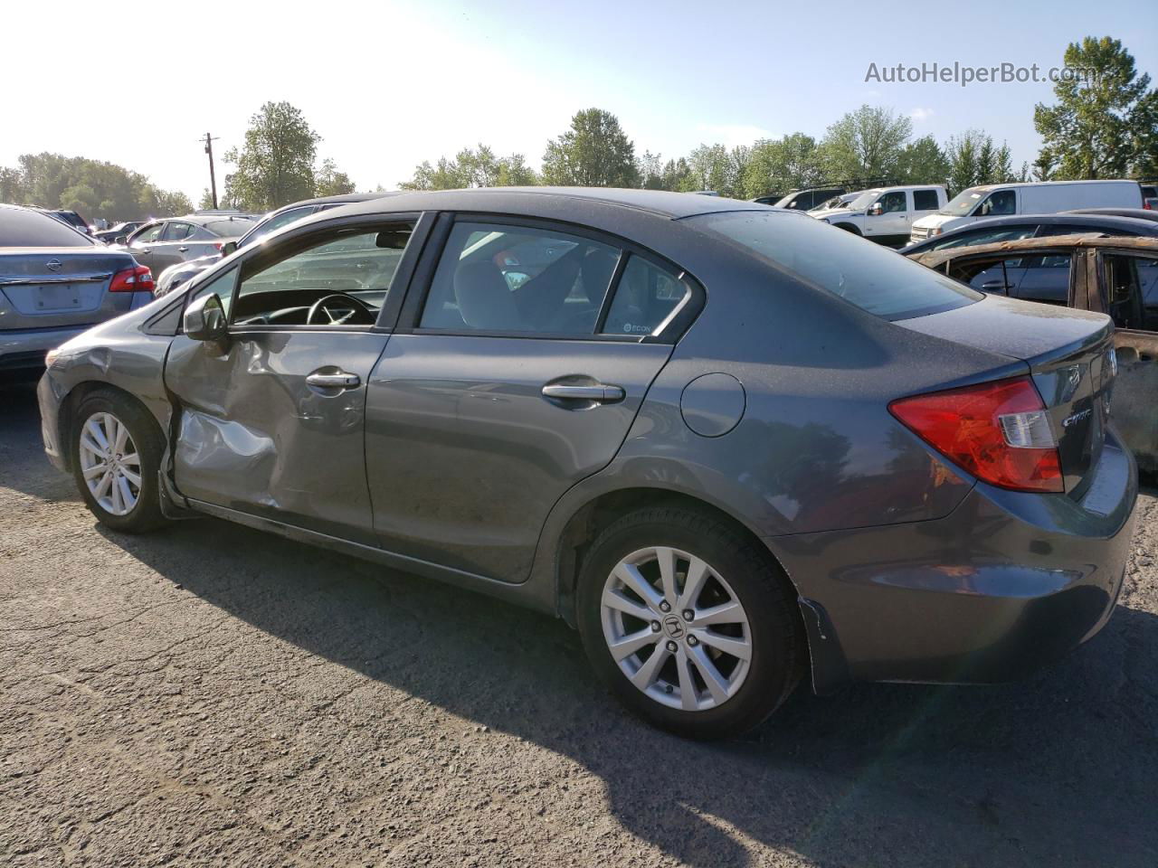 2012 Honda Civic Ex Gray vin: 2HGFB2F86CH313617