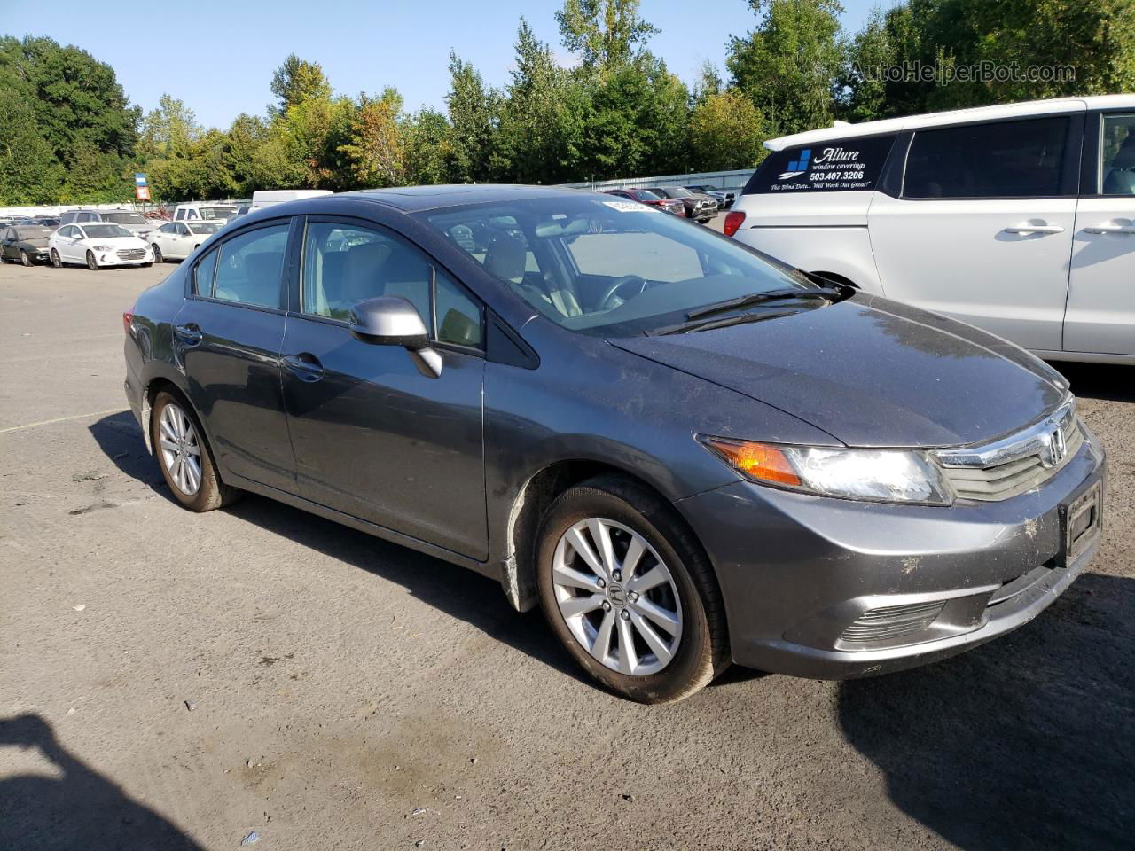 2012 Honda Civic Ex Gray vin: 2HGFB2F86CH313617