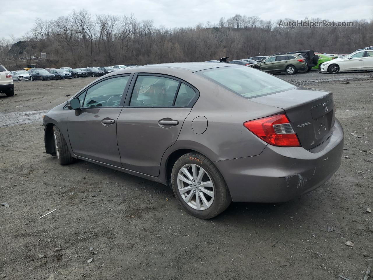 2012 Honda Civic Ex Brown vin: 2HGFB2F86CH521075