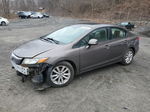 2012 Honda Civic Ex Brown vin: 2HGFB2F86CH521075