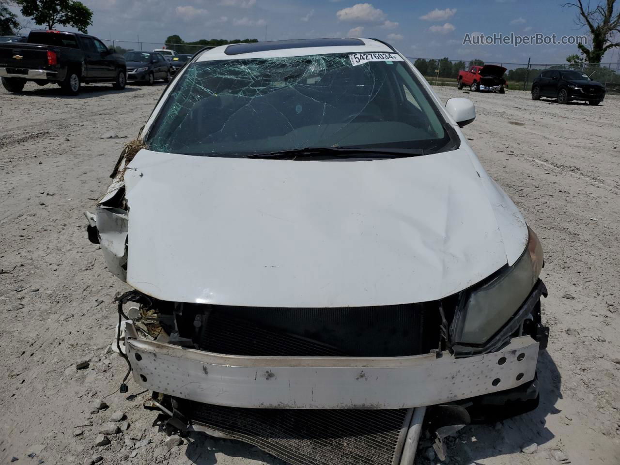 2012 Honda Civic Ex White vin: 2HGFB2F86CH551998